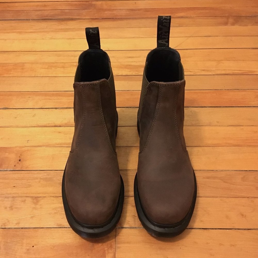 Dr Martens 2976 Gaucho Crazy Horse Brown Leather Chelsea Boots US Men's 10 - Picture 2 of 8